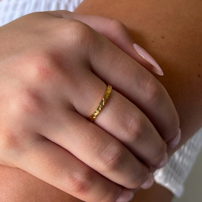 Sunburst Gold Ring